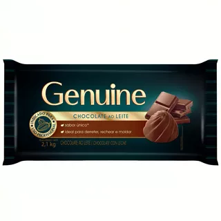 Chocolate Ao Leite Genuine  Sem Glúten Pacote 2.1 Kg