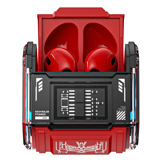 Audífonos Inalámbricos Bluetooth Transformers Mg-c03 Tws Color Rojo