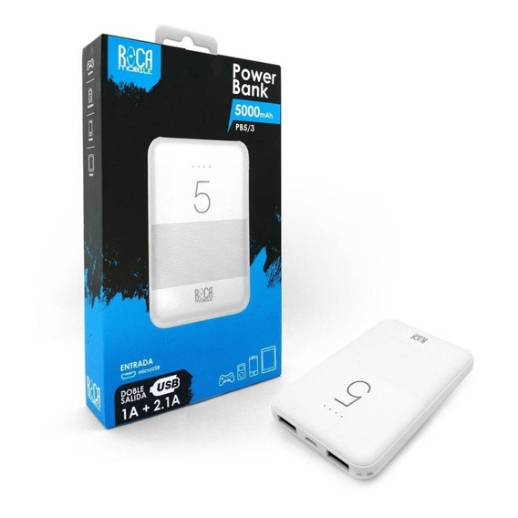 Power Bank Roca Mobile 5000 Mah 2.1 A Portatil | Css ®