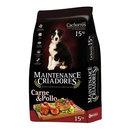 Maintenance Criadores Perro Cachorro X 15 Kg Carne Y Pollo