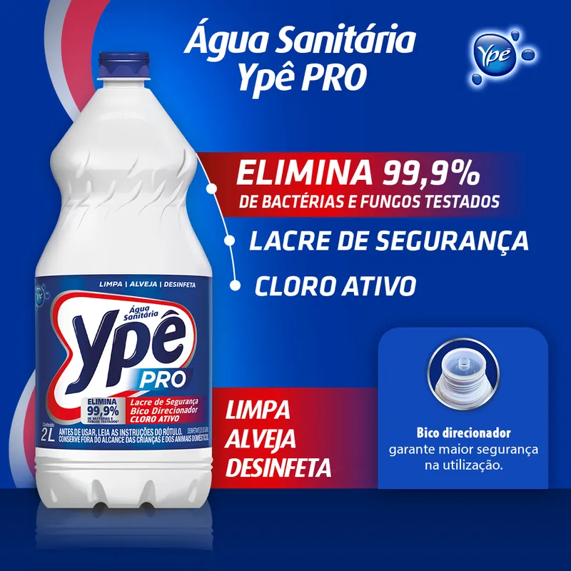 Água Sanitária Ypê 2 Litros 4