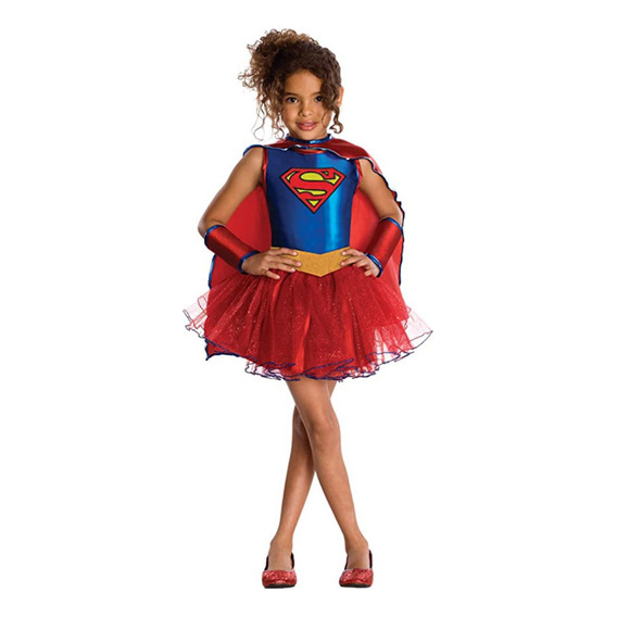 Disfraz De Cosplay De Superman De Halloween Para Niña, Vestido De Supergirl