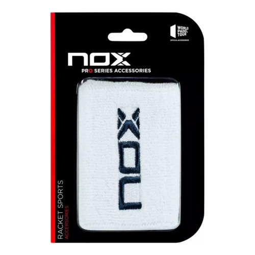 Muñequera Padel Nox Logo Blanco Mublam2ud