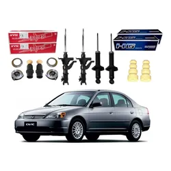  Kit Amortecedor Dianteiro Traseiro Civic 1.7 2001 A 2003