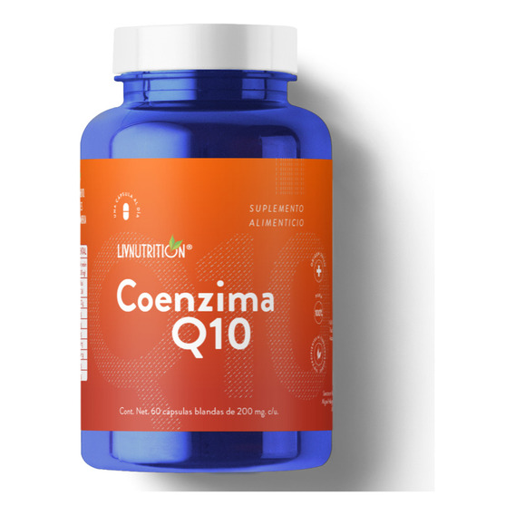 Liv Nutrition- Coenzima Q10 Con 60 Cápsulas De 200 Mg Sabor Sin sabor