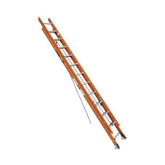 Escalera Extensible 24 Pasos Fibra Vidrio 175kg Truper 16757 Color Naranja