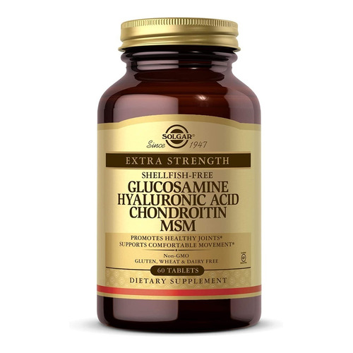 Glucosamina Chondroitin Ácido Hialurónico Solgar 60 Tabletas