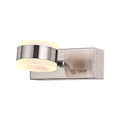 Aplique 1 Luz Led 8w Acero Moderno Móvil Calidad Belino 