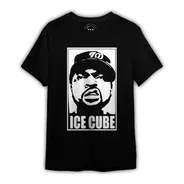 Polera Ice Cube Hiphop Leyendas  Vinilo Textil 100% Algodón