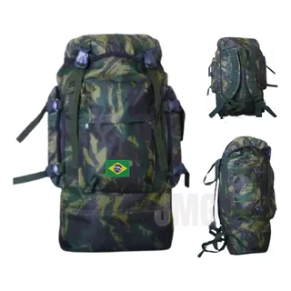 Mochila Exercito Camuflada Selva Reforçada 45l