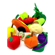 Comidinha Em Feltro Kit Pedagógico Frutas Legumes Com Ecobag