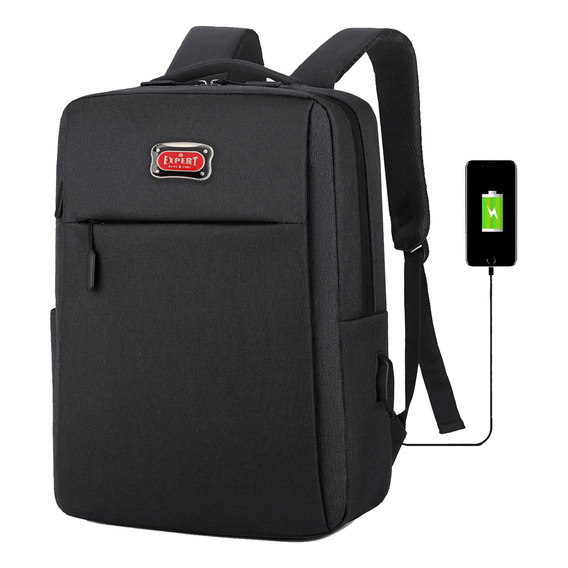 Mochila Expert Urbana Porta Notebook Con Puerto Usb - El Rey