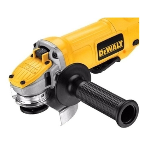 Miniesmeriladora angular DeWalt DWE4120 de 60 Hz color amarillo 900 W 127 V con accesorio