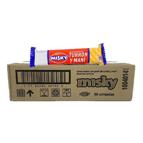 Misky turrón 25gr 2 cajas de 50 unidades