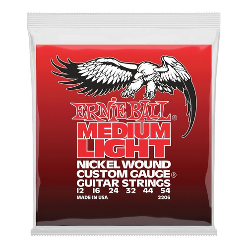 Encordado Ernie Ball Cuerdas Guitarra Electrica Medium Light