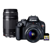 Canon Eos Rebel T100 Kit 18-55mm + 75-300mm + Memoria 16gb