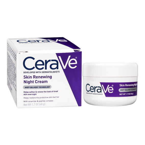 Cerave Crema Facial D Noche Skin Renewing Ceramidas Peptidos