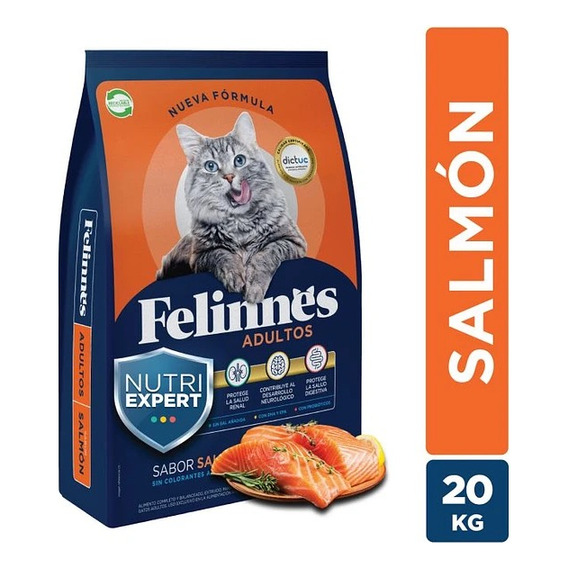 Alimento Felinnes Gato Adulto Salmón 20kg | Mdr