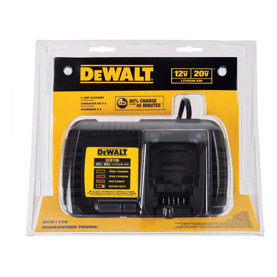 Cargador De Baterías Dewalt 20v Flexvolt Dcb1106