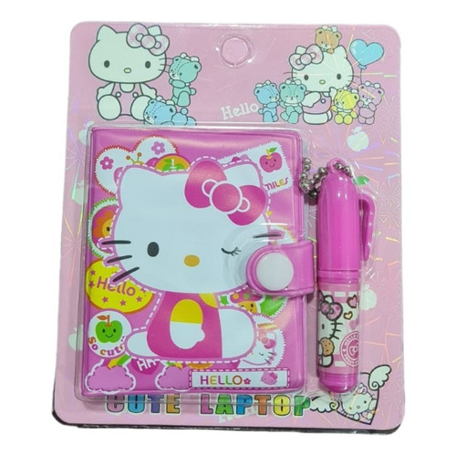 Agenda Mini Con Broche Y Lápiz Hello Kitty Año 4 Color de la portada Rosa