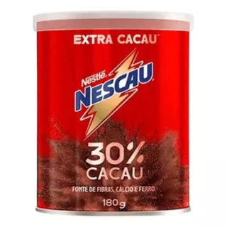 Nescau Extra Cacau 30% Nestlé Achocolatado Em Pó 180g 5uni