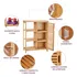 Mueble Organizador Para Baño Badecor, Madera De Bambú, Excelente Calidad, 3 Estantes Con Puerta - Alto 87cm