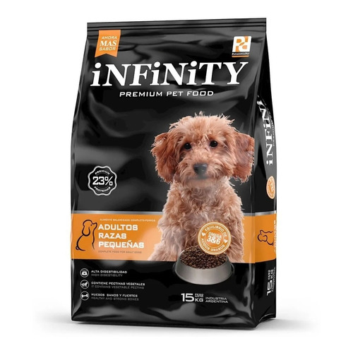 Alimento Infinity Premium Pet Food  Razas Pequeñas para perro adulto de raza pequeña en bolsa de 15 kg