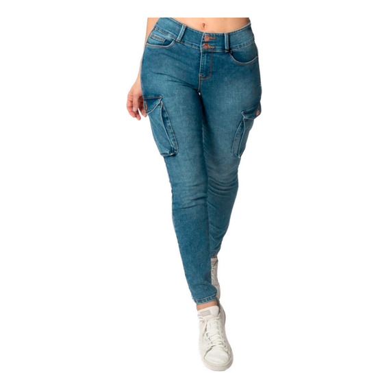 Pantalón Britos Jeans Mujer Skinny Azul 024042
