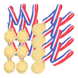 Pack X 10 Medalla Premio Imitación Oro 6.5cm Fútbol Basketba