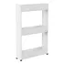 Lavish Home Carrito De Almacenamiento Deslizable De 4 Nivele White