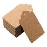 Lote De 100 Pzs Etiquetas 7x4cm ( Papel Kraft 280 Gramos)  