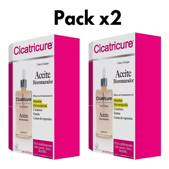 Cicatricure 2pack Aceite Biorestaurador 60ml.