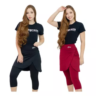 Combo 2 Calças Capri Moda Evangélica Fitness Anagrom