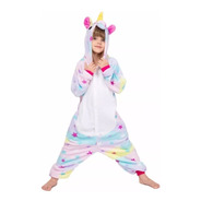 Pijama Kigurumi Unicornio Con Estrellitas Para Niños Y Niñas