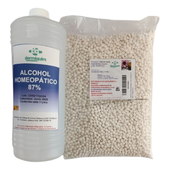 Kit Glóbulo Inerte # 2 Y Alcohol Homeopático A 87° G.l. 