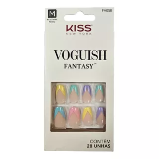 Unhas Postiças Kiss Voguish Fantasy Bailarina C/28un Fv05b