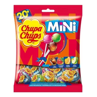 Chupa Chups Mini Pirulito Corante Natural 20 Peças 120g