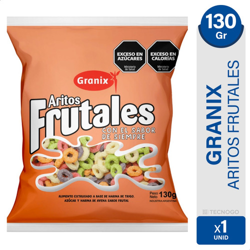 Aritos Frutales Granix Cereal Bajo En Sodio