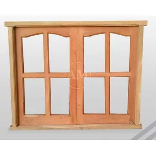 Ventana De Algarrobo Vidriera  100x100