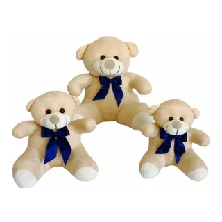 Trio De Ursinhos Para Nichos 15cm 20cm 25cm Sem Roupa Bebê