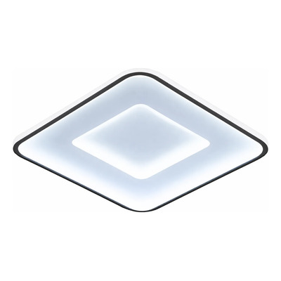 Plafon Led Prisma 50cm Negro Diseño Moderno Cct Lda80034-n Negro Interior
