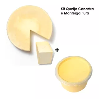 Manteiga De Leite 100% Pura + Queijo Minas Canastra 1 Kg Kit