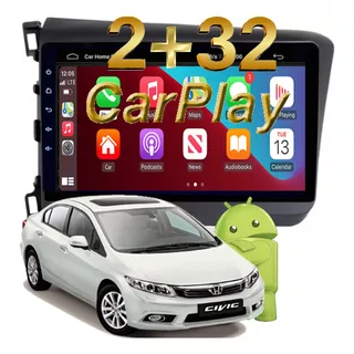 Central Multimidia Civic 2015 A 16 2gb+32gb Android 10 Gps