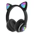 Auriculares gamer inalámbricos CAT Gaming LEF-1058 negro con luz LED