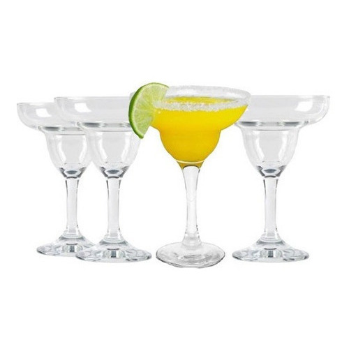 Set 4 Vasos Margarita Glasso Premium Coctel Tragos Tequila Color Cristal