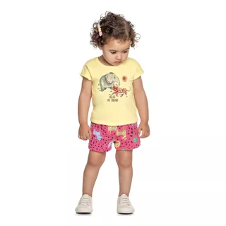 Kit 5 Conjunto Infantil Roupa Criança Menina Feminino Verão