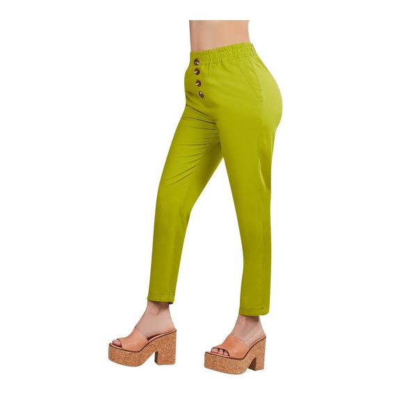Pantalon Mujer Color Verde 941-98