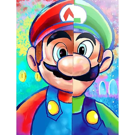 1 Kit Diamond Painting 5d Super Mario Bros Manualidad