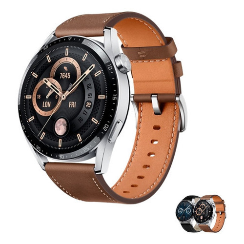Reloj inteligente Blulory G9 Pro Smart Watch, carcasa NFC, color plata, pulsera, color marrón, bisel, color plateado