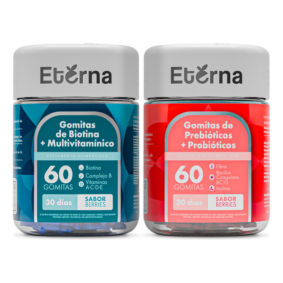  Pack Gomitas De Biotina Y Probióticos 